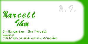 marcell ihm business card